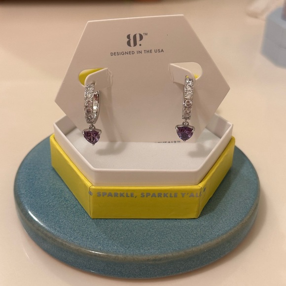 Bomb Party - Beautiful as Can Be - Amethyst CZ - Rhodium Plating - Picture 2 of 4